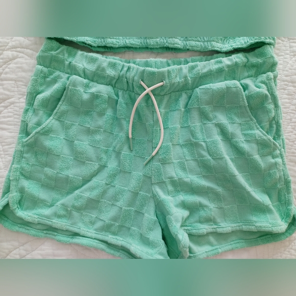 Sleeveless Patterned Loop-Terry Top & Cheer Shorts Set for Girls (Size 18) - Picture 4 of 6